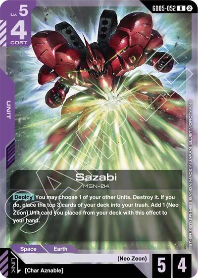 Sazabi (GD05-052) - Freedom Ascension Gundam spoiler