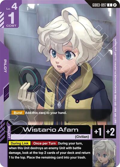 Wistario Afam - Deck Build Box Freedom Ascension Gundam spoiler