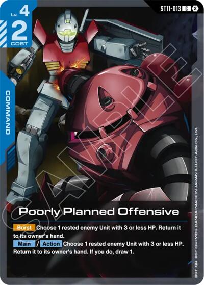Poorly Planned Offensive - Starter Deck 11: Aquatic Assault Gundam spoiler