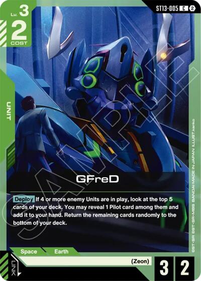 GFreD - Starter Deck 13: Silent Barrage Gundam spoiler