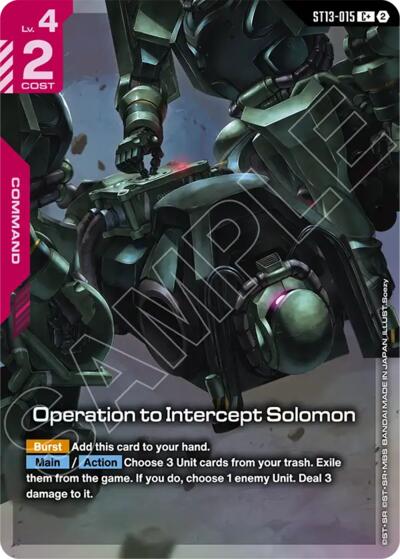 Operation to Intercept Solomon (C+)