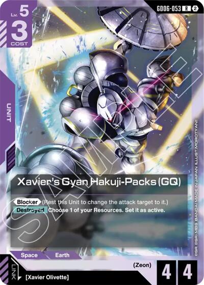 Xavier's Gyan Hakuji-Packs (GQ) - Stardust Trails Gundam spoiler
