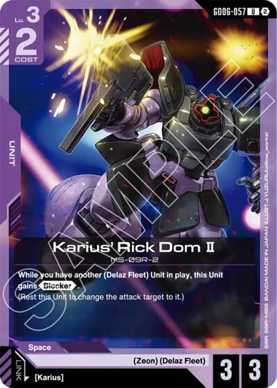 Karius' Rick Dom II - Stardust Trails Gundam spoiler