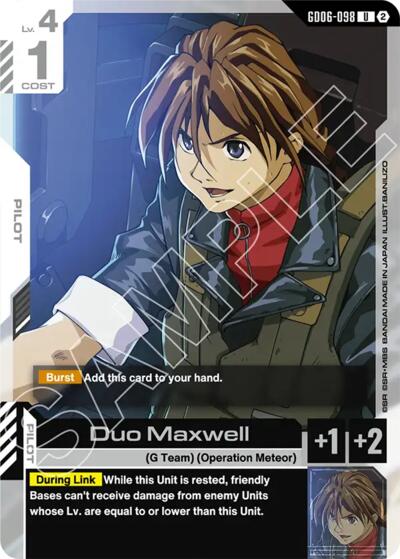 Duo Maxwell - Stardust Trails Gundam spoiler
